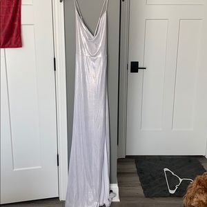 Silver prom dress